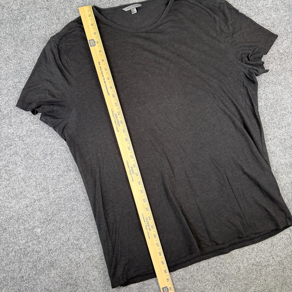 John Varvatos T Shirt Mens 2XL Black Ramie Viscose Short Sleeve Lounge Comfy - Picture 7 of 8